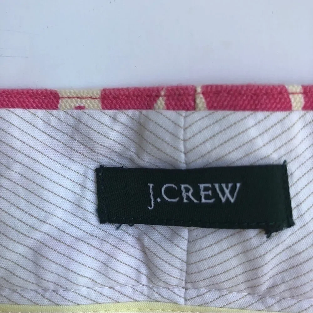 J. CREW PINK STARFISH COTTON SKIRT